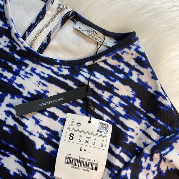 Zara Abstract Print, Flounce Woman’s Blouse - Picture 6 of 6